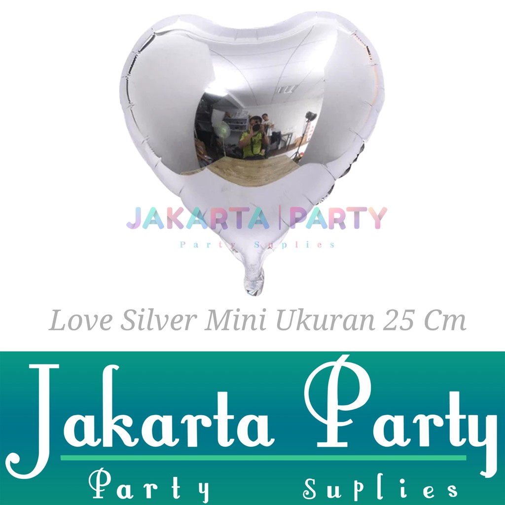 Balon Love Mini Silver / Balon Love / Balon Hati Mini