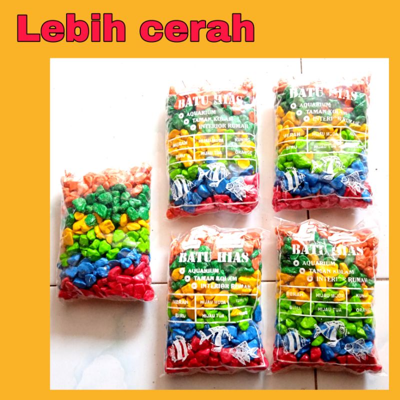 Batu Warna warni aquarium hiasan aquascape F2
