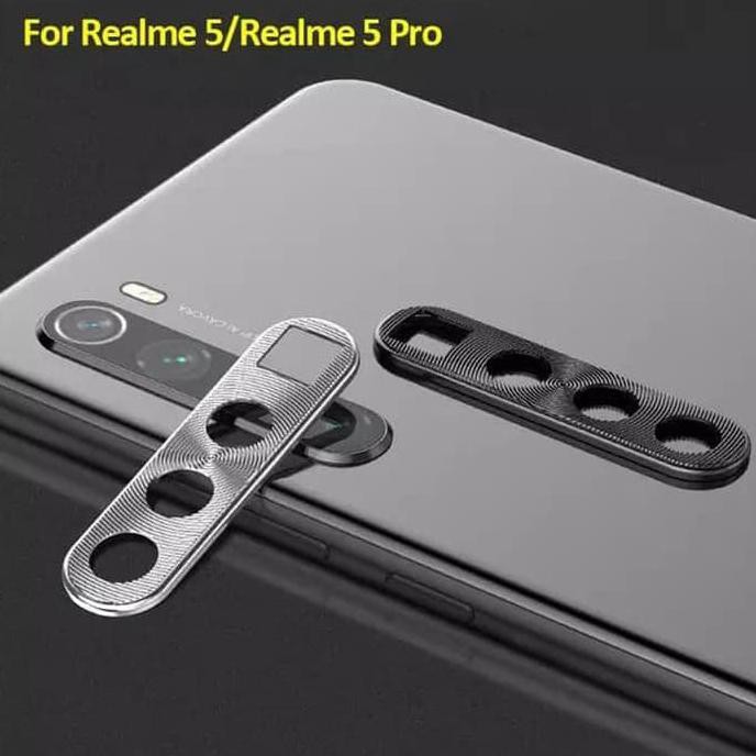Barang Berkualitas lensa kamera hp jepit..> REALME 5i RING KAMERA LENS PROTECTOR CAMERA DISKON