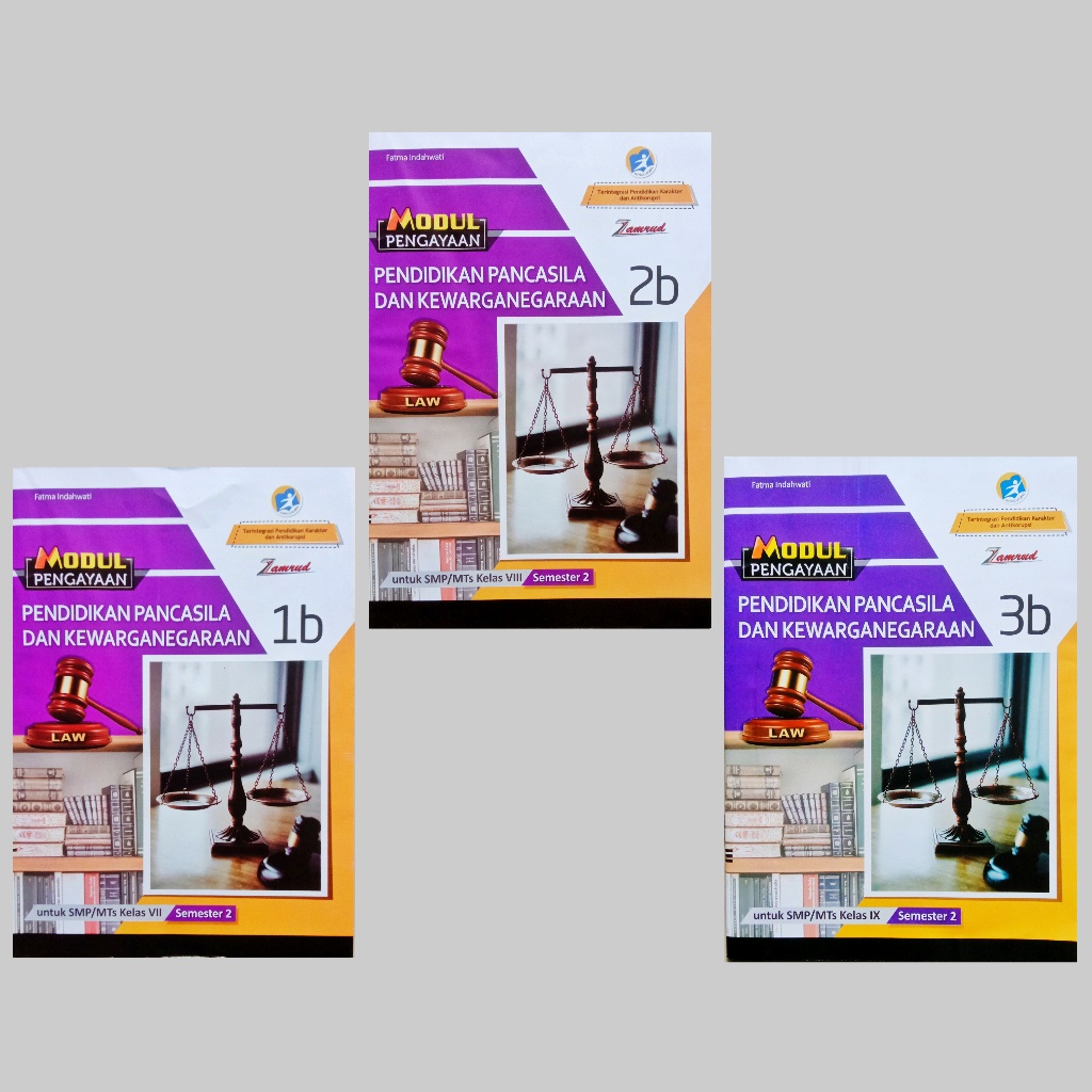 BUKU LKS MODUL PENGAYAAN PPKN PENDIDIKAN KEWARGANEGARAAN SMP KELAS 7 8 9 / VII VIII IX SEMESTER 1 DAN 2 - LKS ZAMRUD