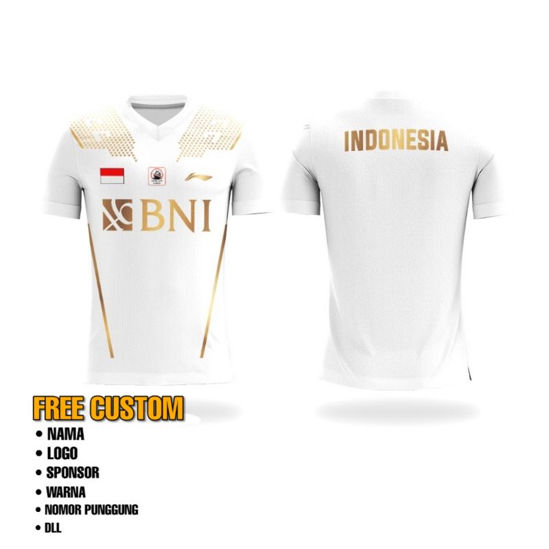 kaos Jersey Custom Ori - Jersey badminton Terbaru - Indonesia THOMAS UBER CUP 2021