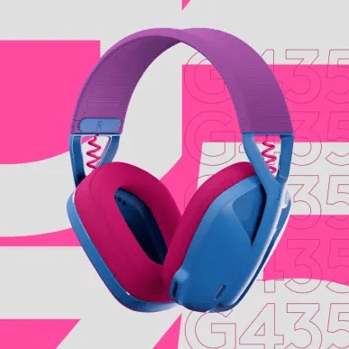 Logitech G435 LIGHTSPEED Wireless Gaming Headset - Blue And Raspberry