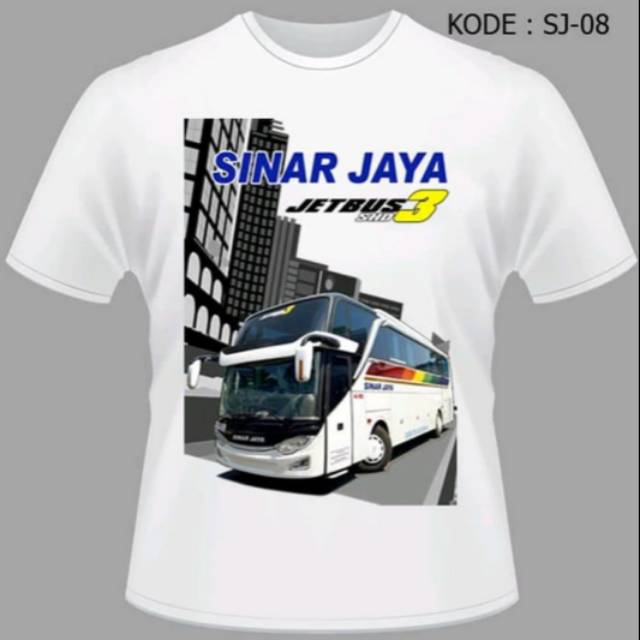 Kaos Tshirt Baju Bus Sinar Jaya - Bis Sinar Jaya Jetbus SHD