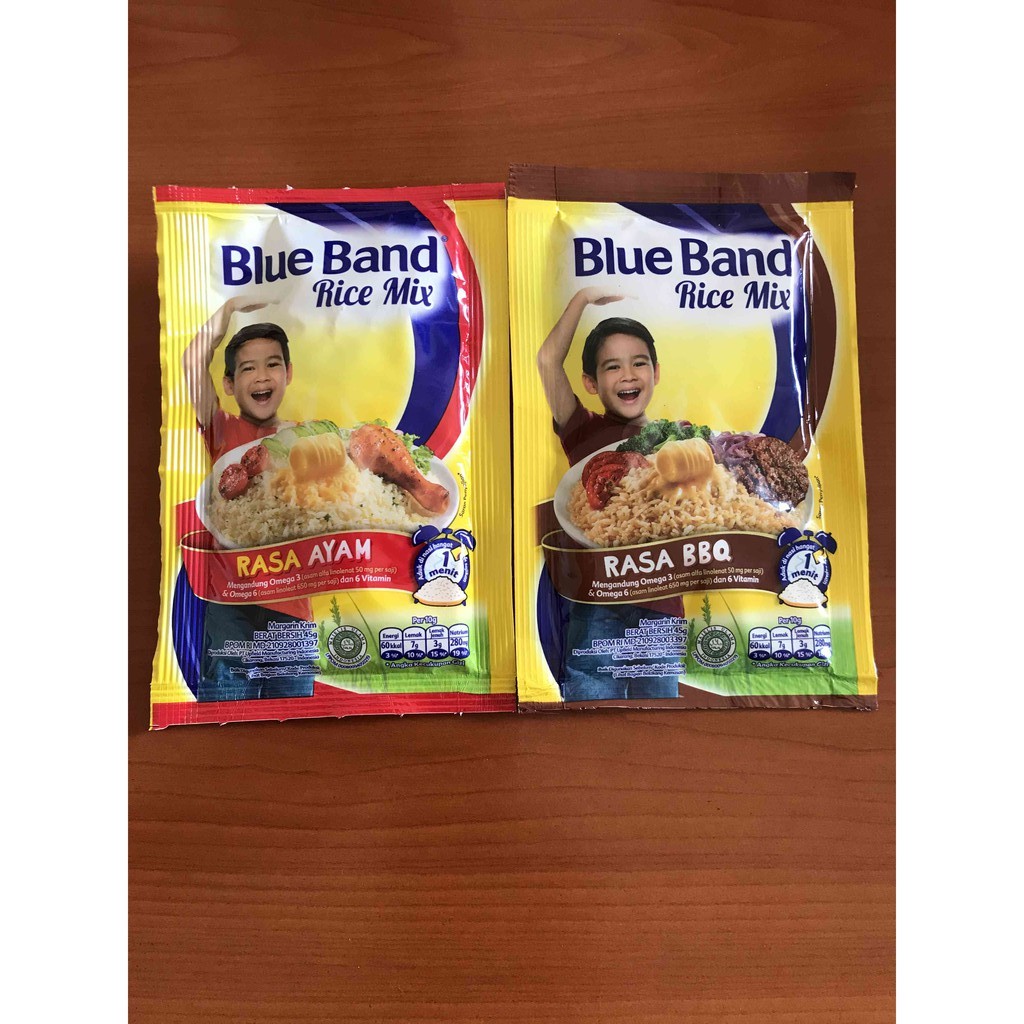 

Mentega Blue Band Rice Mix berbagai macam rasa 45 Gr Margarin Halal