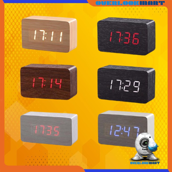 Desk Clock (Motif Kayu)
