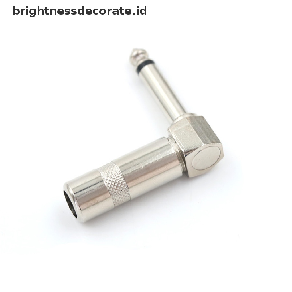 [birth] 4x 90 Degree Right Angle 6.35mm 1/4&quot; Male Mono Phone Welded Jack Plug 0 0 0 0 0 [ID]