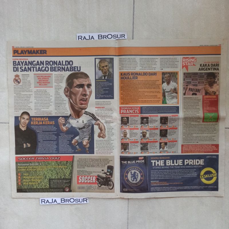 Tabloid koran soccer playmaker Karim Benzema Real Madrid CF 2009