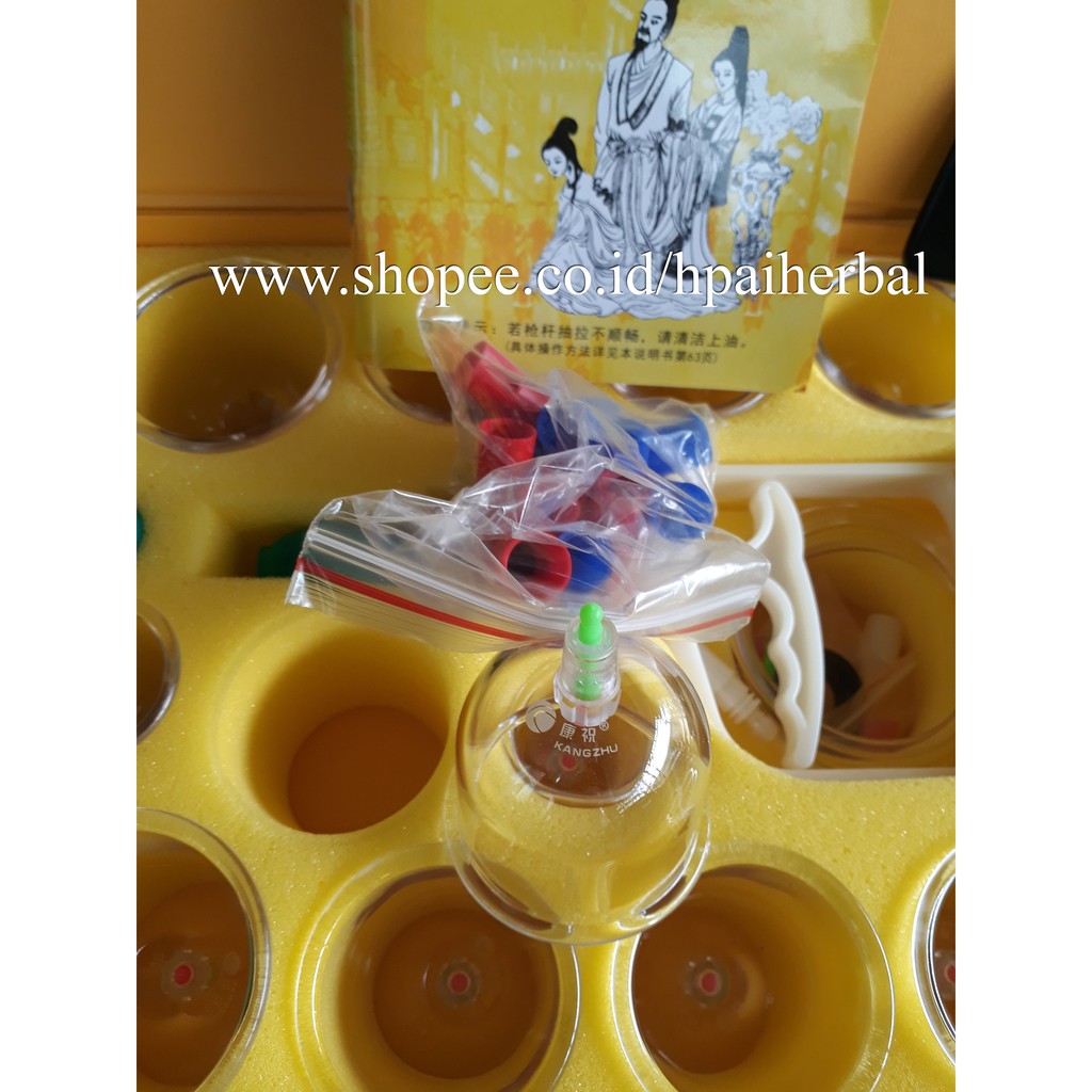 KANGZHU PREMIUM ISI 16 CUP BISA STERIL AIR PANAS / ALAT BEKAM PREMIUM ISI 16 KANGZHU