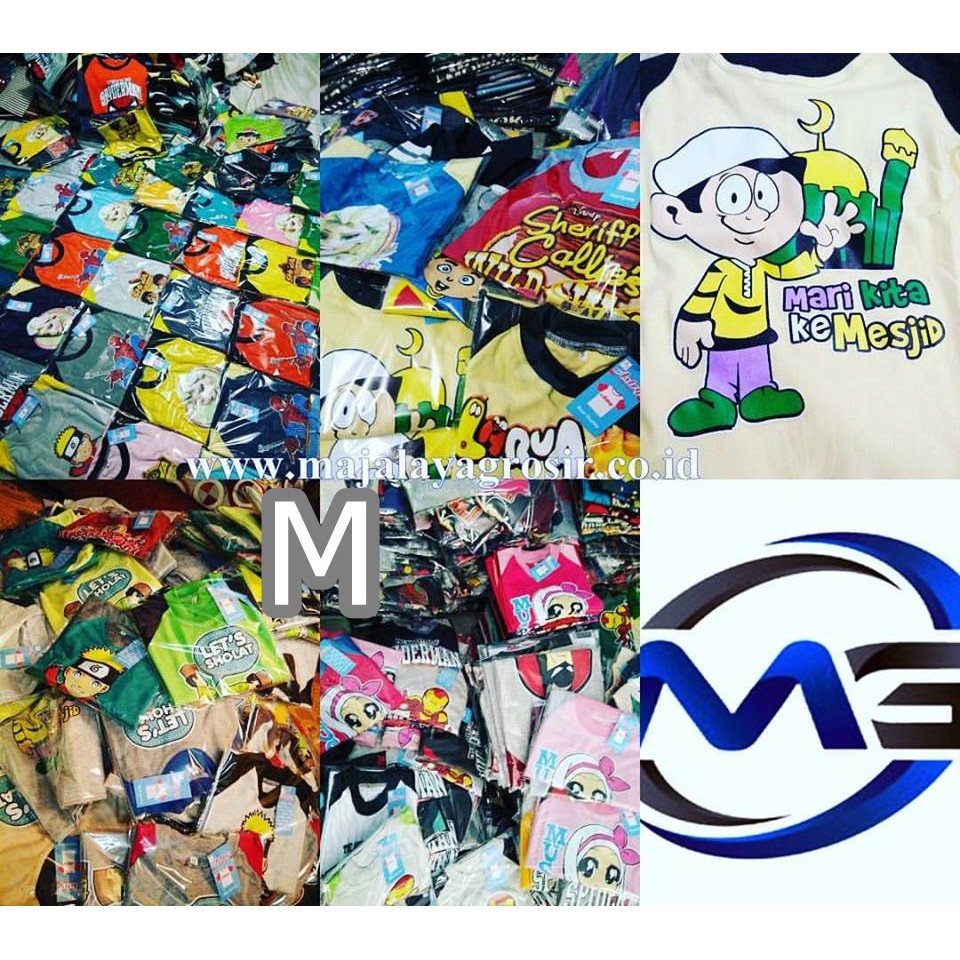 GROSIR BAJU KAOS ANAK KARAKTER KARTUN DISNEY MUSLIM SUPER HERO M