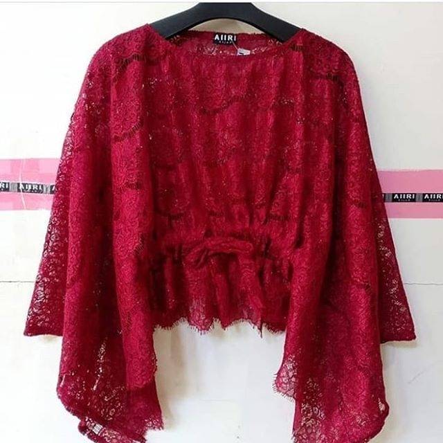 Cape brokat gliter serut / atasan kebaya / brokat
