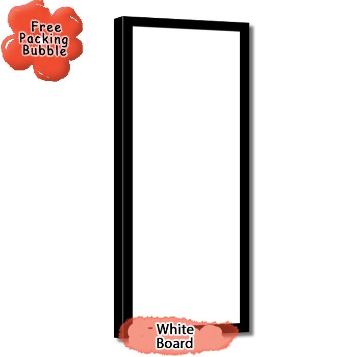 

White Board Melamin / Papan Tulis Putih Ukuran 20x50 cm