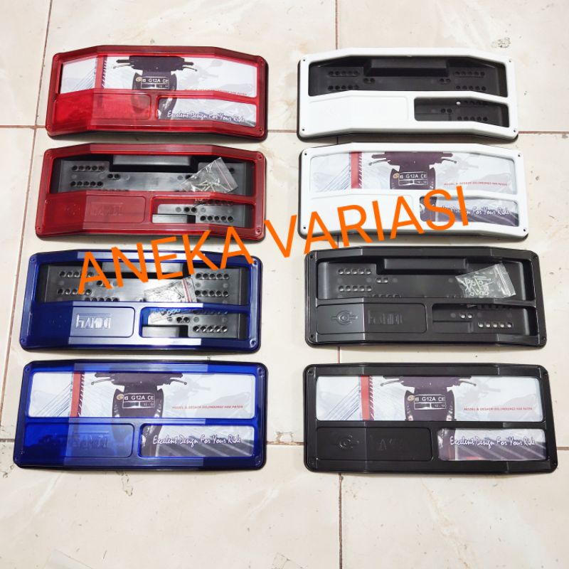 Cover Plat Nomor Motor Gamino Model Kotak - cover plat nomor model cembung