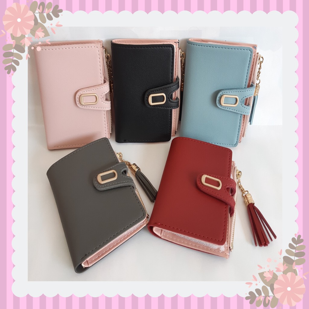 Dompet lipat mini Simple / Dompet wanita / Dompet kecil tipis import
