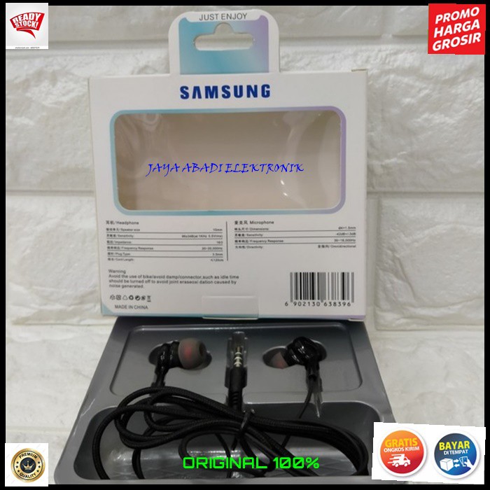 J388 SAMSUNG HEADSET STEREO EARPHONE IN EAR 3.5 MM DOBEL BASS HANDSFREE DOUBLE BAS EARPOD SUPER HF SUPER PREMIUM MIC KABEL MUSIK CALL NELPON HP AUDIO SOUND SUARA VOKAL KARAOKE WIRED HEADPHONES HIFI DOBEL BAS HANDSFREE NELPON SUPER EARPOD HF HEADSE