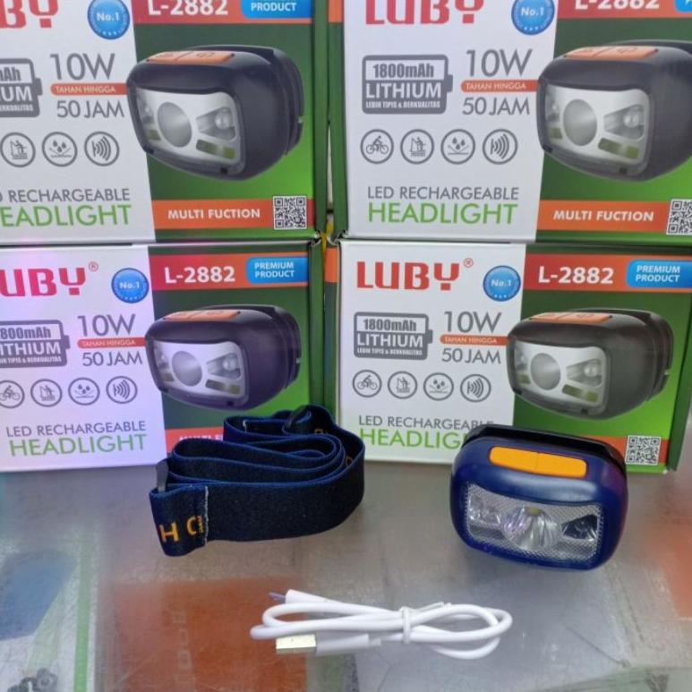 [KODE XI5459] Senter Kepala Luby L-2882 - Senter Sepeda Sensor Tangan Luby 2882