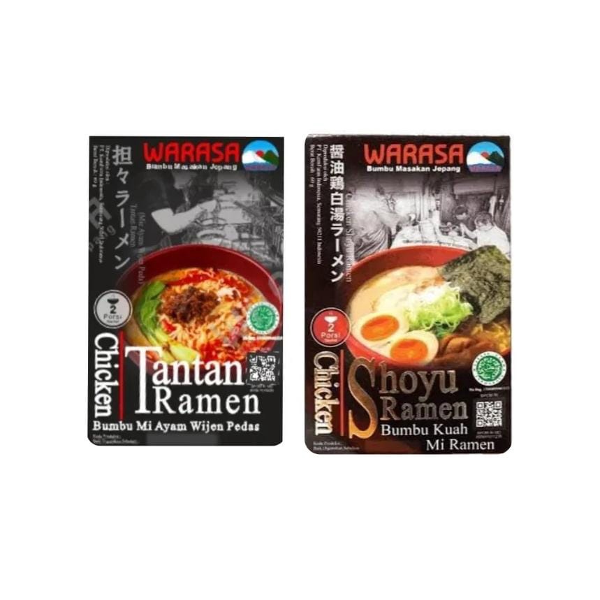 

Warasa Bumbu Jepang Instant Tantan Ramen & Chicken Shoyu Ramen 60gr.