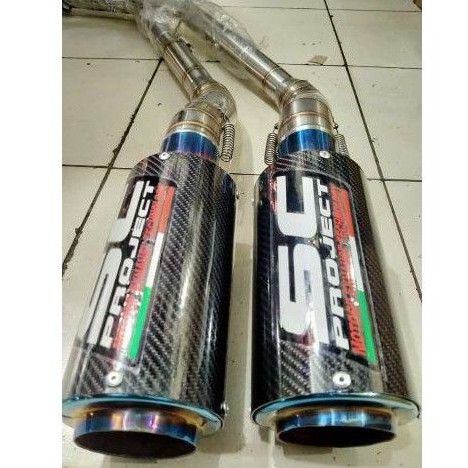 Knalpot RACING VIXION, VIXION NEW, SC PROJECT CARBON SUARA BASS