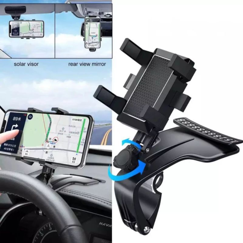 Tripod Jepit Hp 4 in 1 Phone Holder Mobil