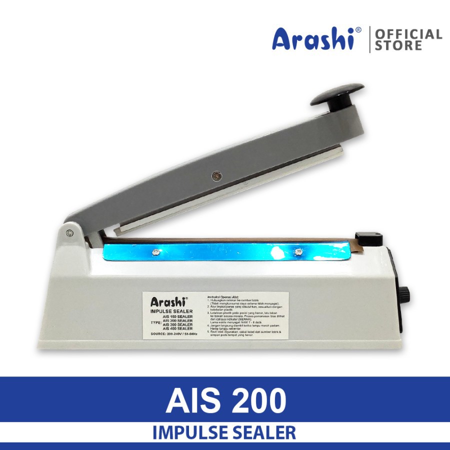 ARASHI AIS 200 - Impulse Sealer 200 mm / Perekat Plastik 20 Cm