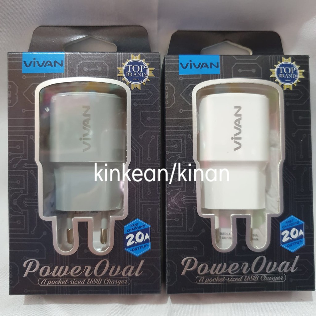 Batok VIVAN Power Oval 2A Output Single USB Charger