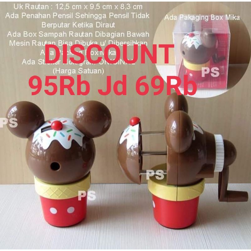 

Mickey Mouse Rautan Meja or Rautan Pensil Putar Ice Cream ORIGINAL