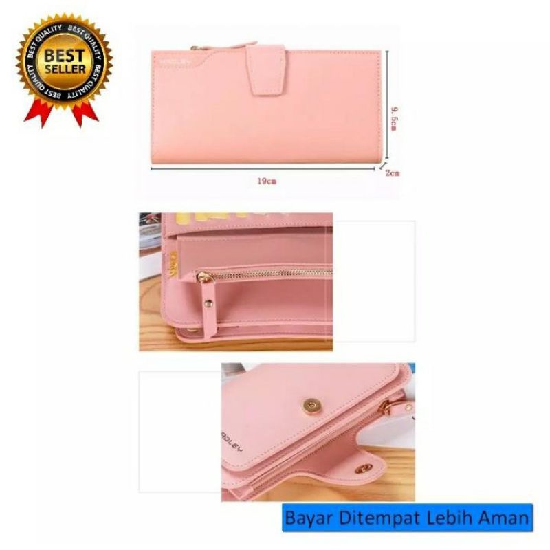 Medan Termurah KD16 Korean style Dompet panjang lipat kancing cantik import