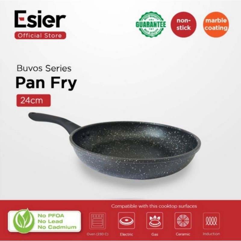 Esier Buvos Fry Pan 24cm Wajan Panci Penggorengan Anti Lengket Frypan