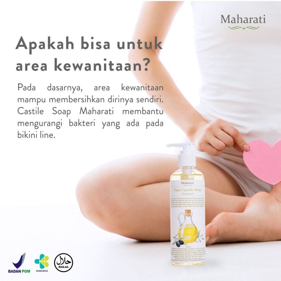 Maharati Pure Castile Soap 100 &amp; 250ml Sabun Cair Minyak Zaitun Untuk Semua Jenis Kulit