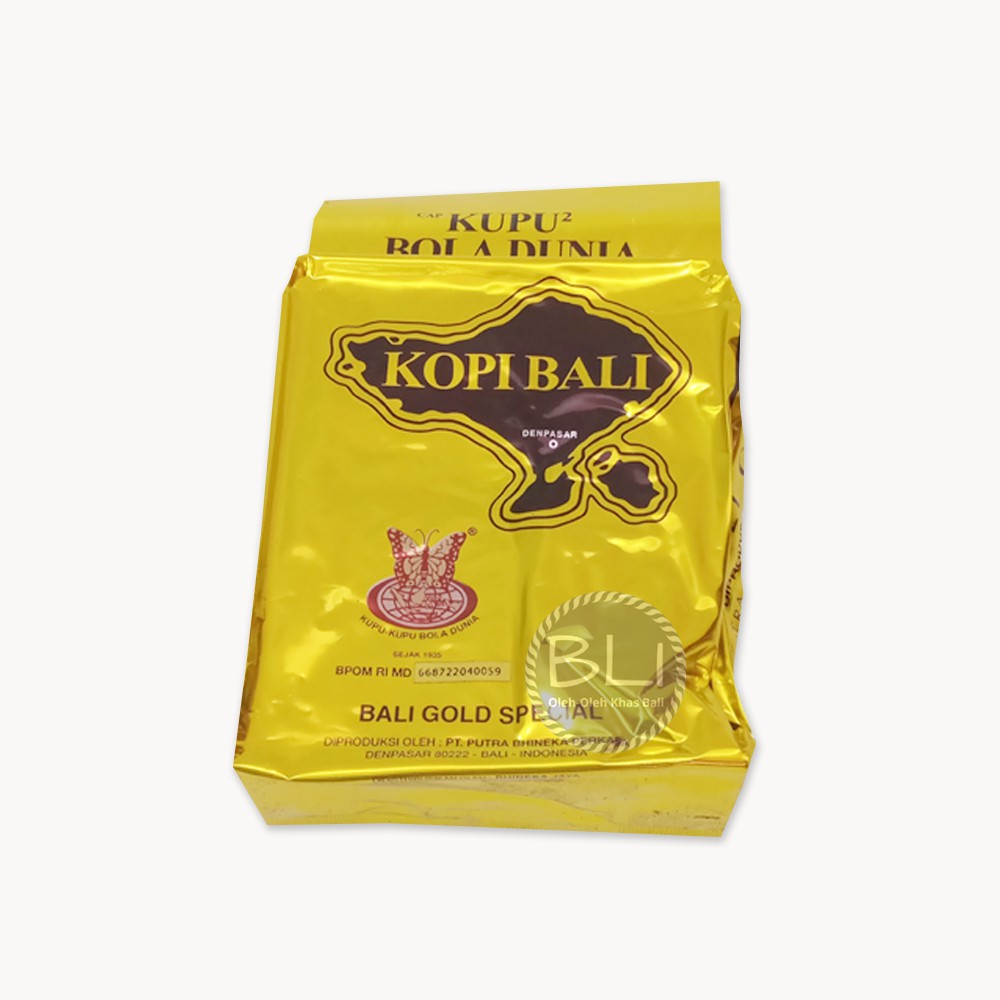 

Kopi Bali Cap KUPU-KUPU BOLA DUNIA GOLD 250gr