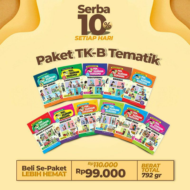 Jual BUKU TEMATIK TK B - PAKET TK B TEMATIK - PROMO BUKU PAKET TK B ...