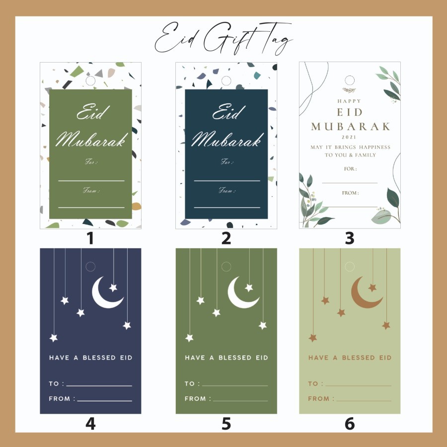 

Gift Tag/ Hang Tag/ Kartu Ucapan Lebaran Eid Idul Fitri Ramadhan 05