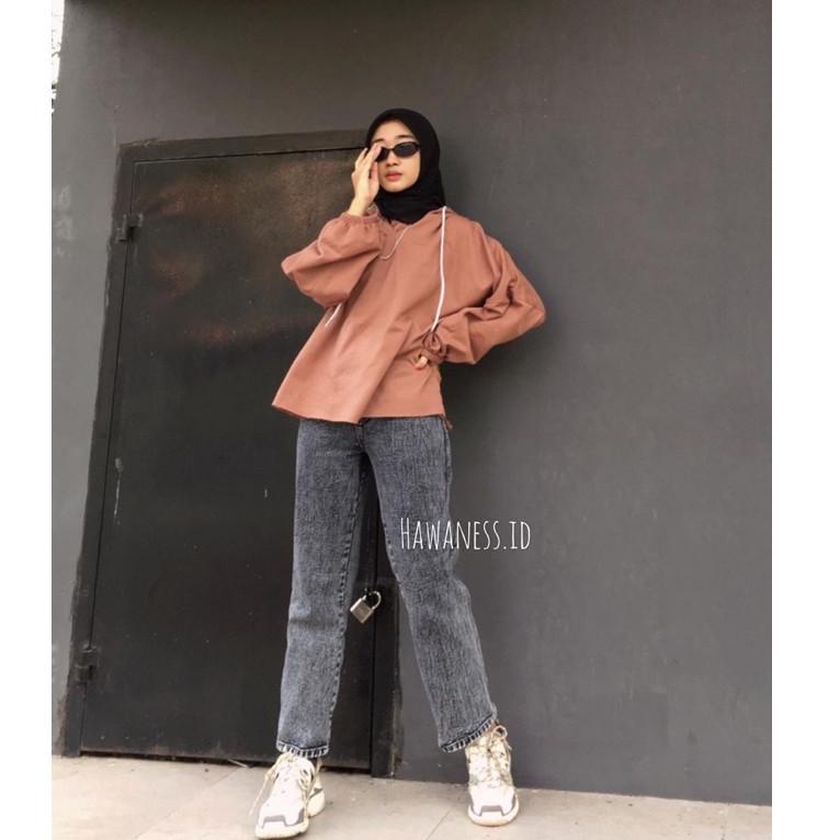WOW BANGET CELANA BOYFRIEND JEANS SNOW WANITA / ✧ 879