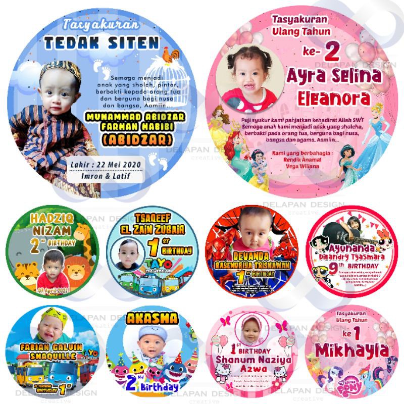 

STIKER LABEL SNACK/ BENTO/COOKIES/ULANG TAHUN/LEBARAN