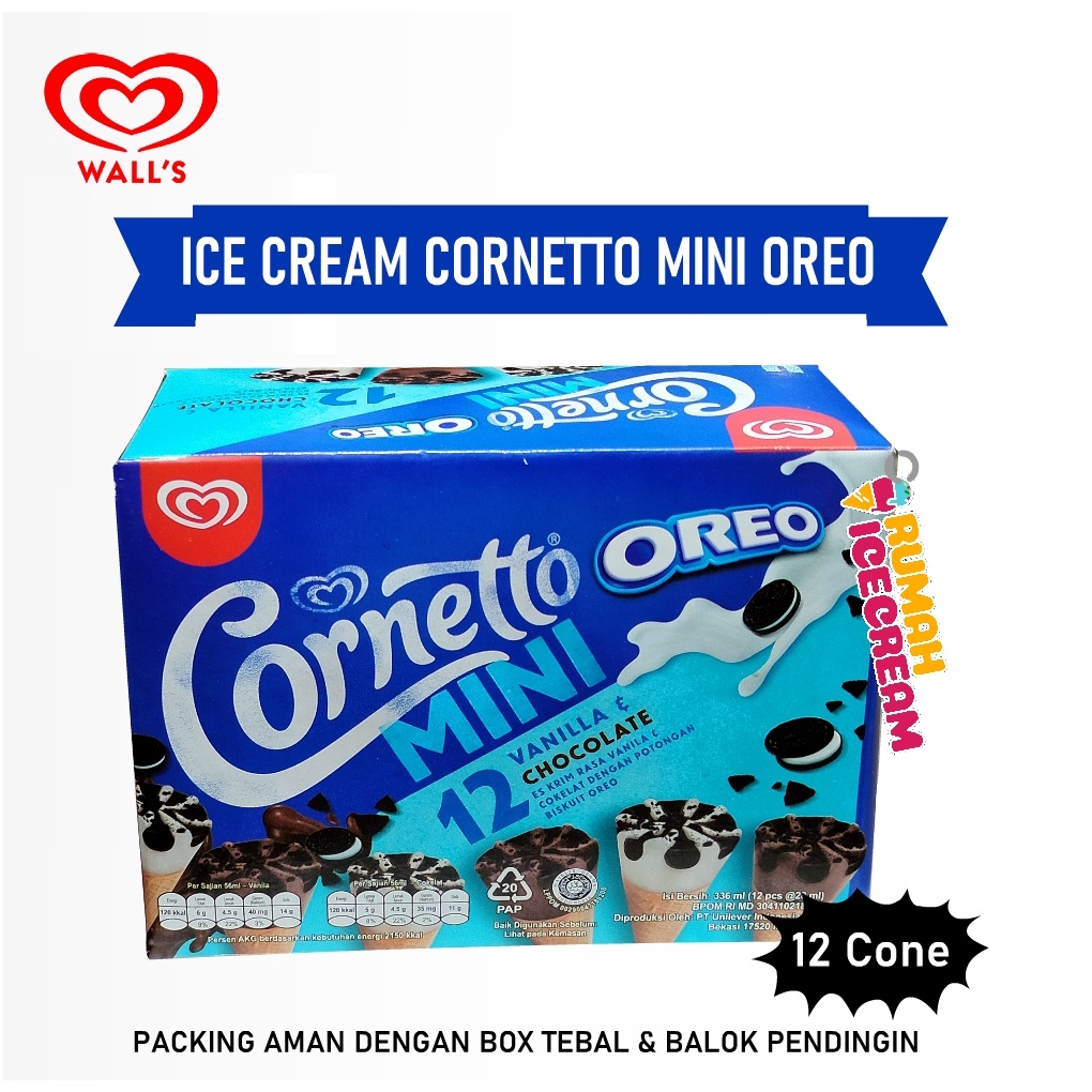 Es Krim Wall's Cornetto Mini Oreo