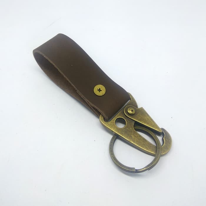 gantungan kunci snap hook kulit asli leather landyard keychain PHKC284