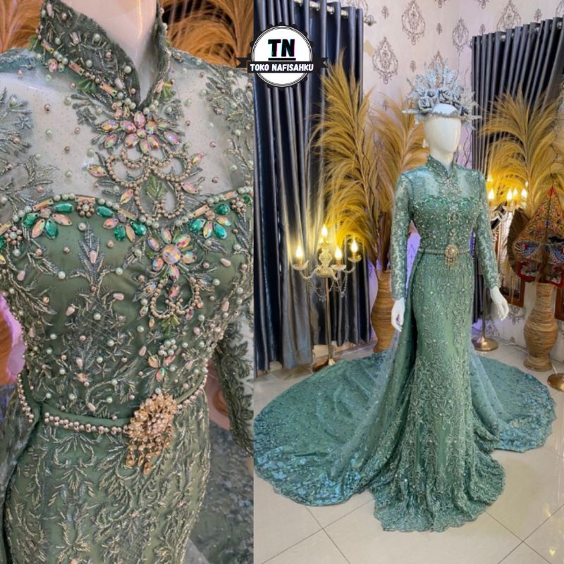 GAUN PENGANTIN SLIM PAYET | GAUN PENGANTIN MUSLIM | BAJU PENGANTIN MODERN | BUSANA PENGANTIN