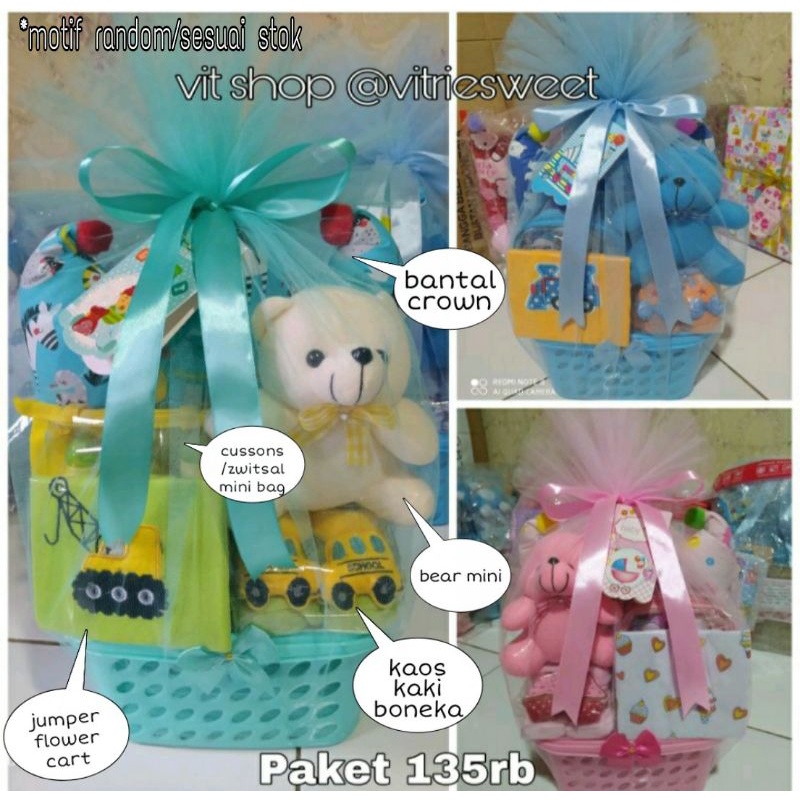Paket Baby Gift / Parcel Bayi / Kado Bayi Baby Hampers Kemasan Tile Harga Murah Best Seller / Parcel Cantik-7