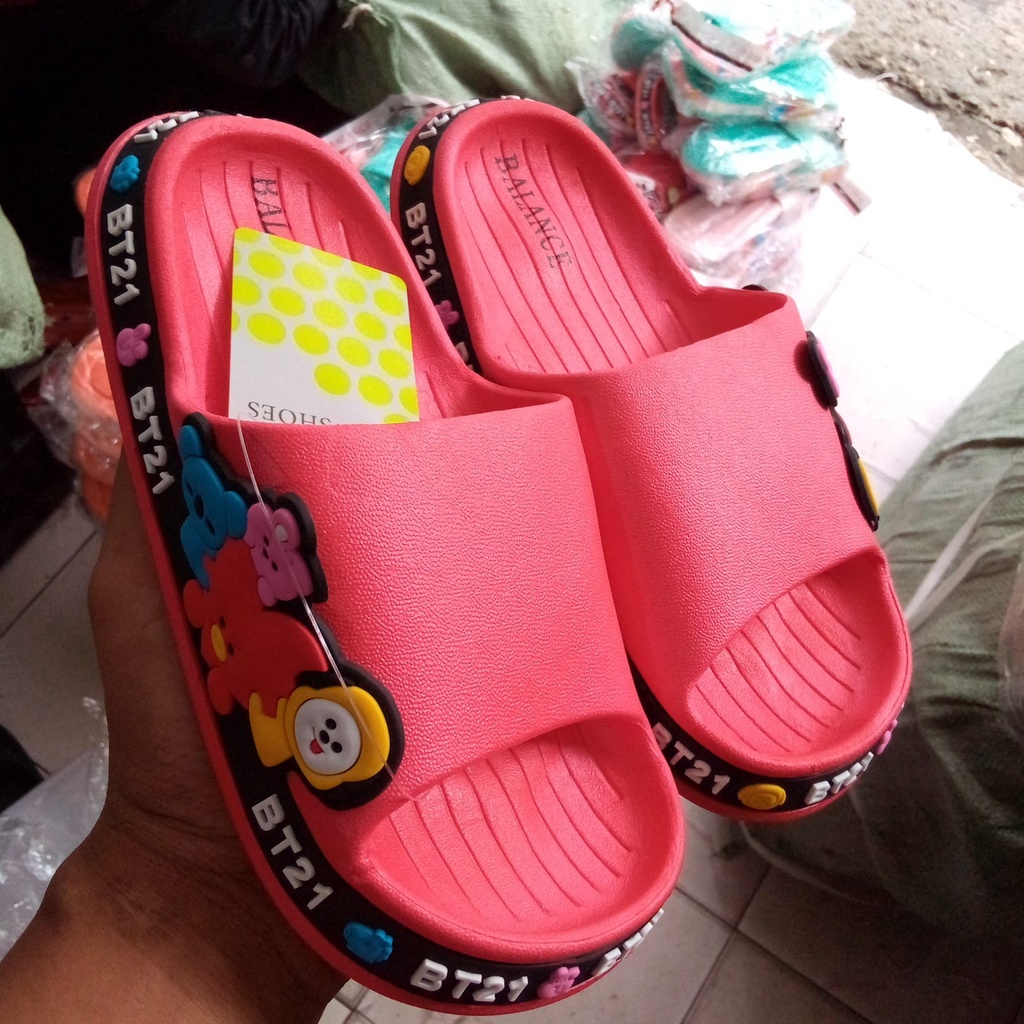Sandal Selop Anak Motif Sopia / BT21 2222-1 / 2208-A3 / (24-35) Sandal import anak termurah