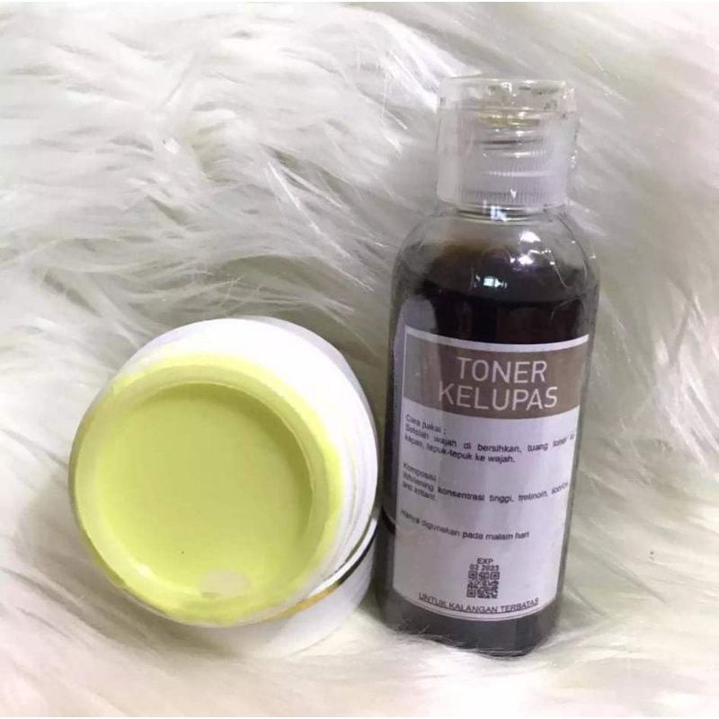 cream kelupas malam+toner kelupas