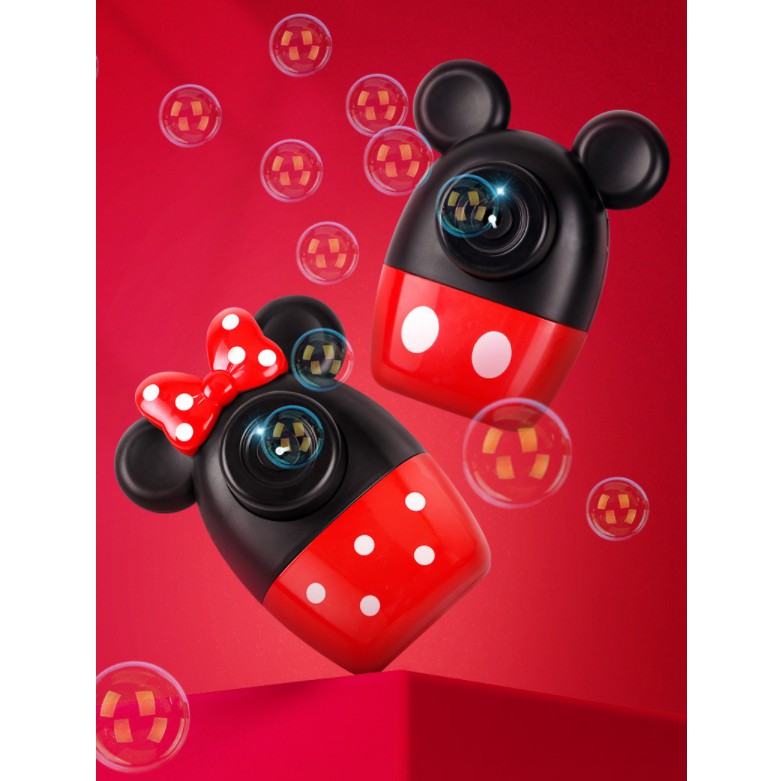 Camera Mickey Minnie Box Bubblegun Camera Mainan Pistol Gelembung Bubble gun