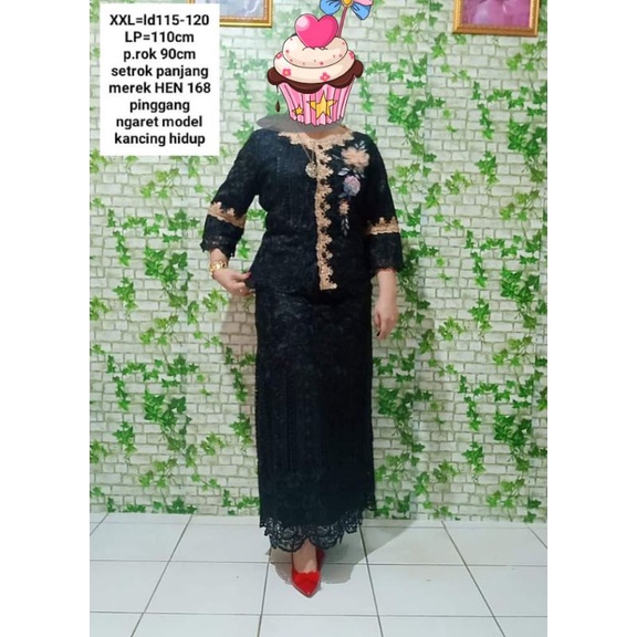 SET ROK PANJANG BROKAT MEWAH (HEN 168)