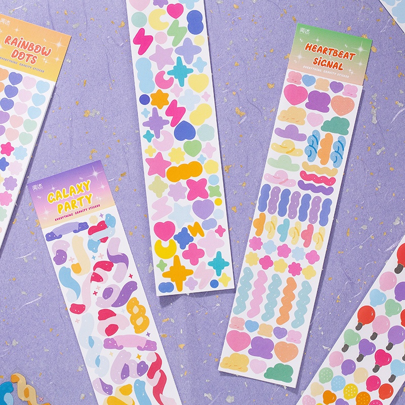 

[HARU] 2 Lembar Universal Gravity Sticker Photocard Bujo Journaling Stiker