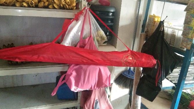 Payung Tenda Pantai 220cm Pelangi Double (2 Lapis/ 2 Layer/  2 Helai) Anti-uv.