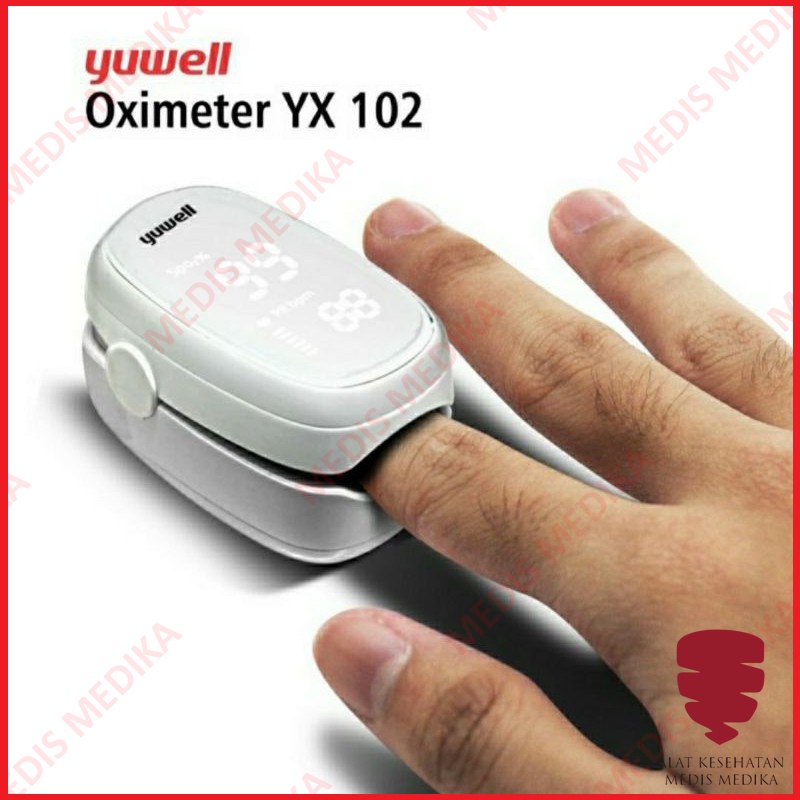 Oxymeter YX102 Yuwell Fingertrip Pulse Oximeter Alat Bantu Ukur Kadar Oksigen Darah Diagnosa Medis