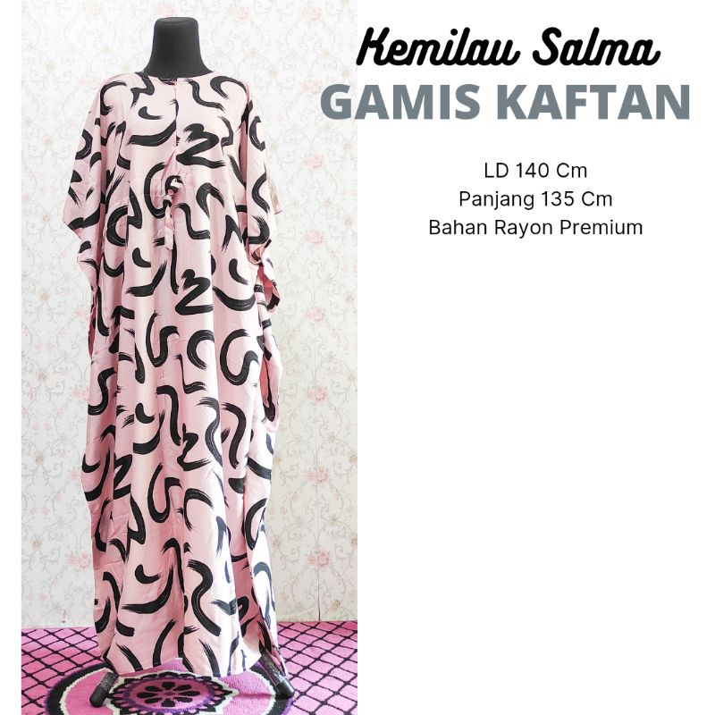 Baju Gamis Kaftan Jumbo LD 140 Busui Friendly, Kaftan Rayon Premium LD 140,