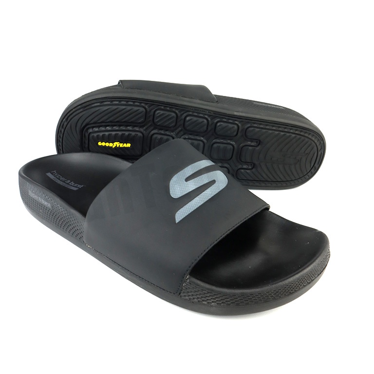Skechers Sandal Sendal Slip On Goodyear Black HyperBurst Original LIKE NEW