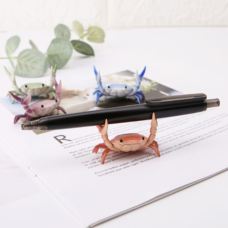 Mary Jepang Baru Untuk Kreatif Lucu Kepiting Pen Holder Angkat Besi Crabs Penholder Bra