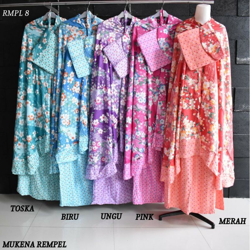 MUKENA REMPEL DEWASA KATUN RAYON ADEM TAS 8