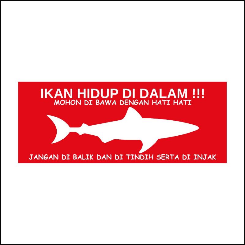 

STIKER IKAN HIDUP KECIL UK 85 X 33 MM ISI 100 PCS