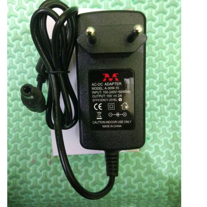 charger adaptor speaker salon asatron portable 15V 2A kualitas bagus